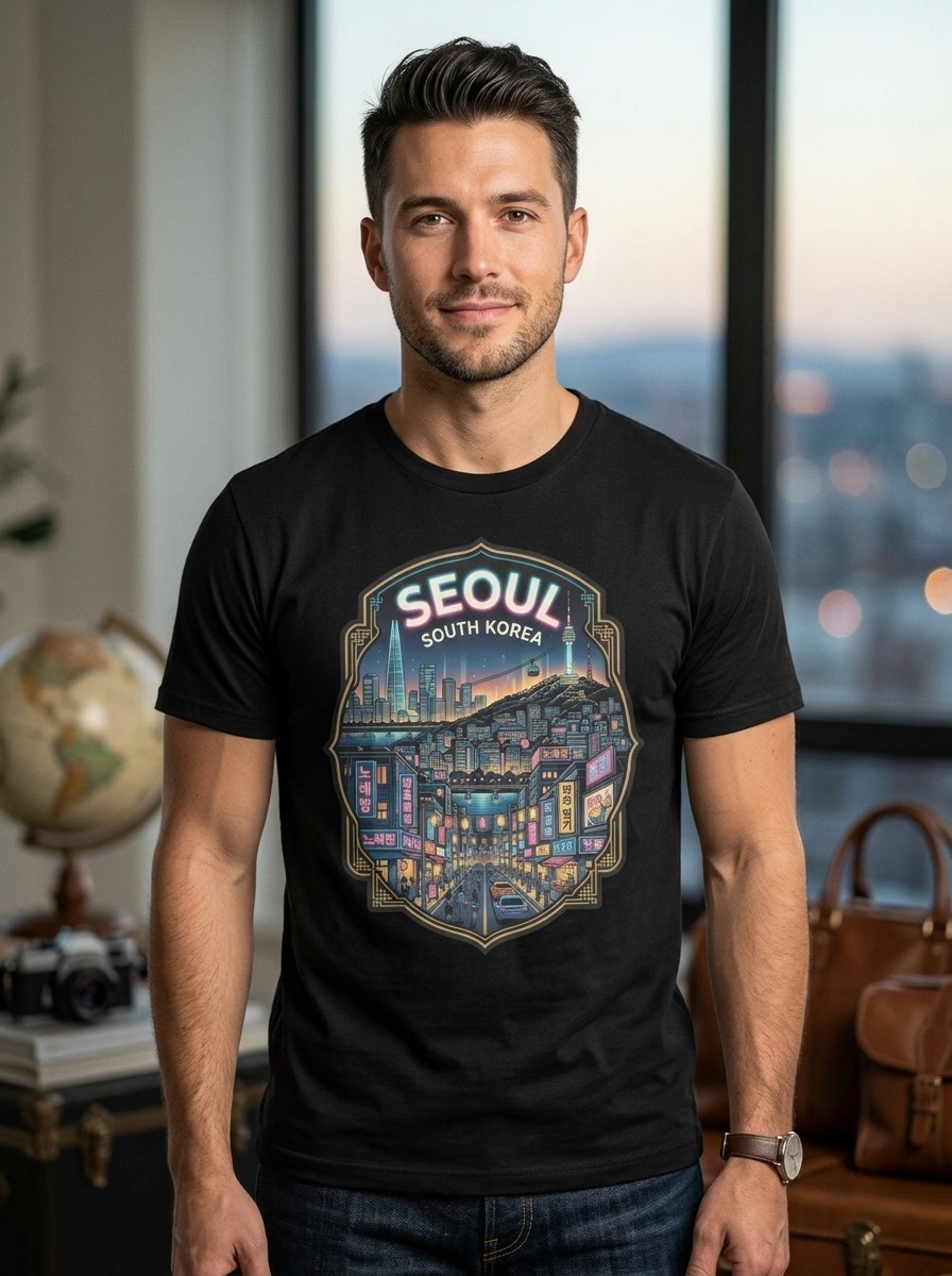 Seoul South Korea City Graphic T-Shirt Unisex Travel Tee