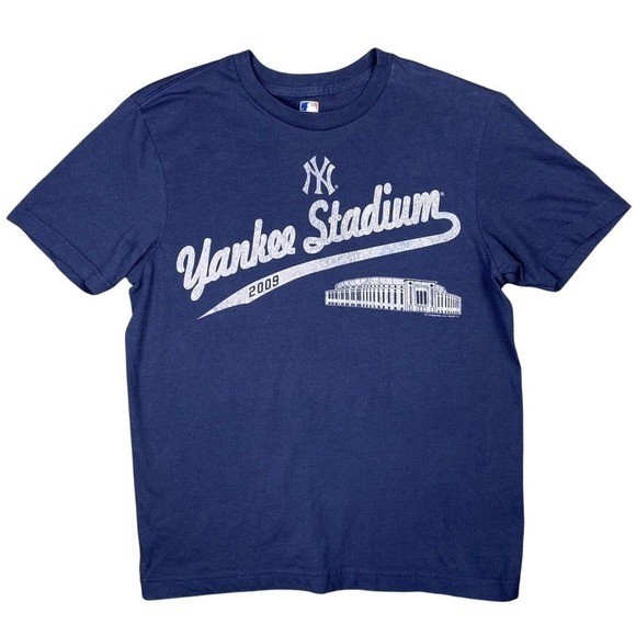 New York Yankees Stadium Shirt Mens S 2009 Baseball MLB NYC Bronx Bombers Judge