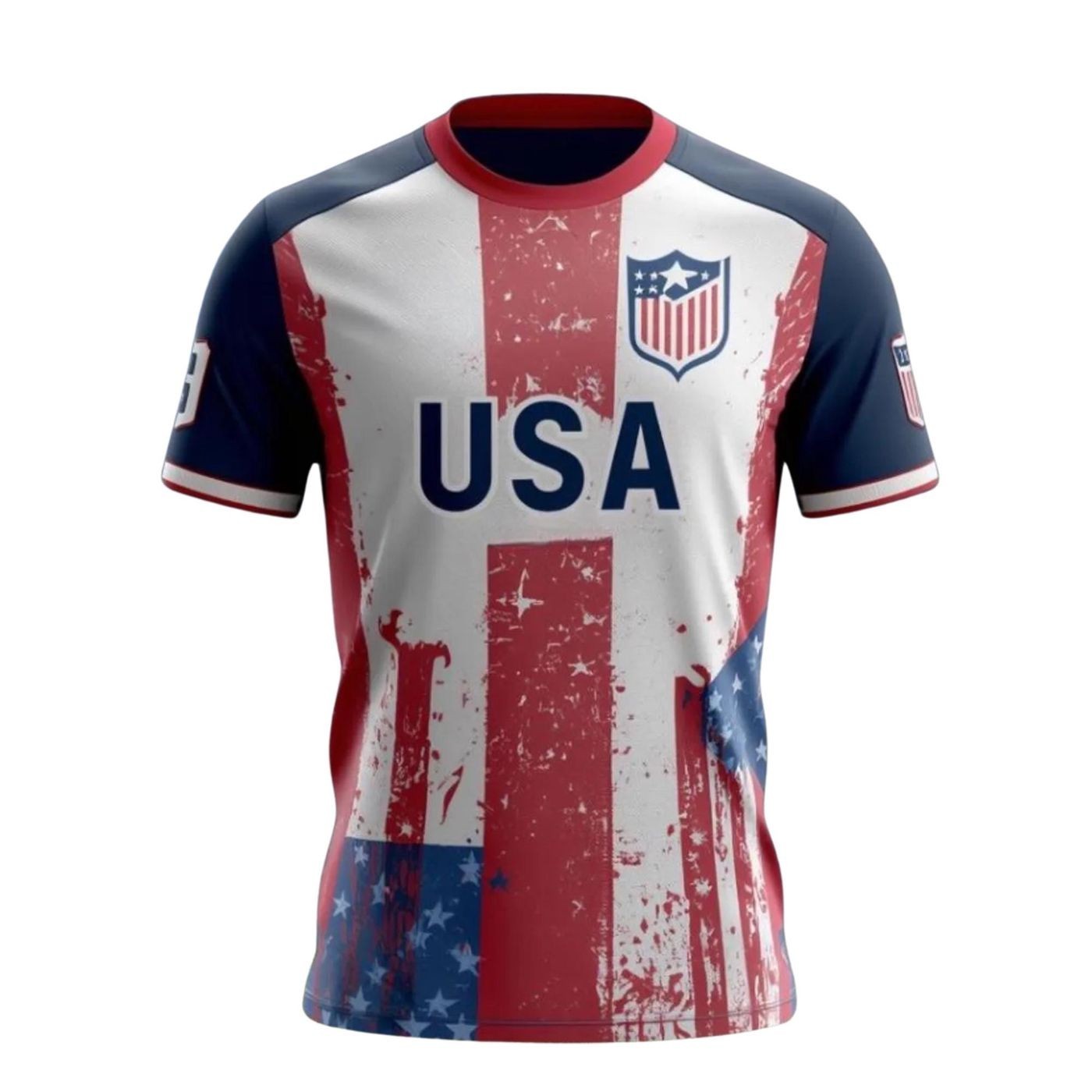 USA Soccer Jersey American Flag Patriotic World Cup Unisex Fan Shirt Tee
