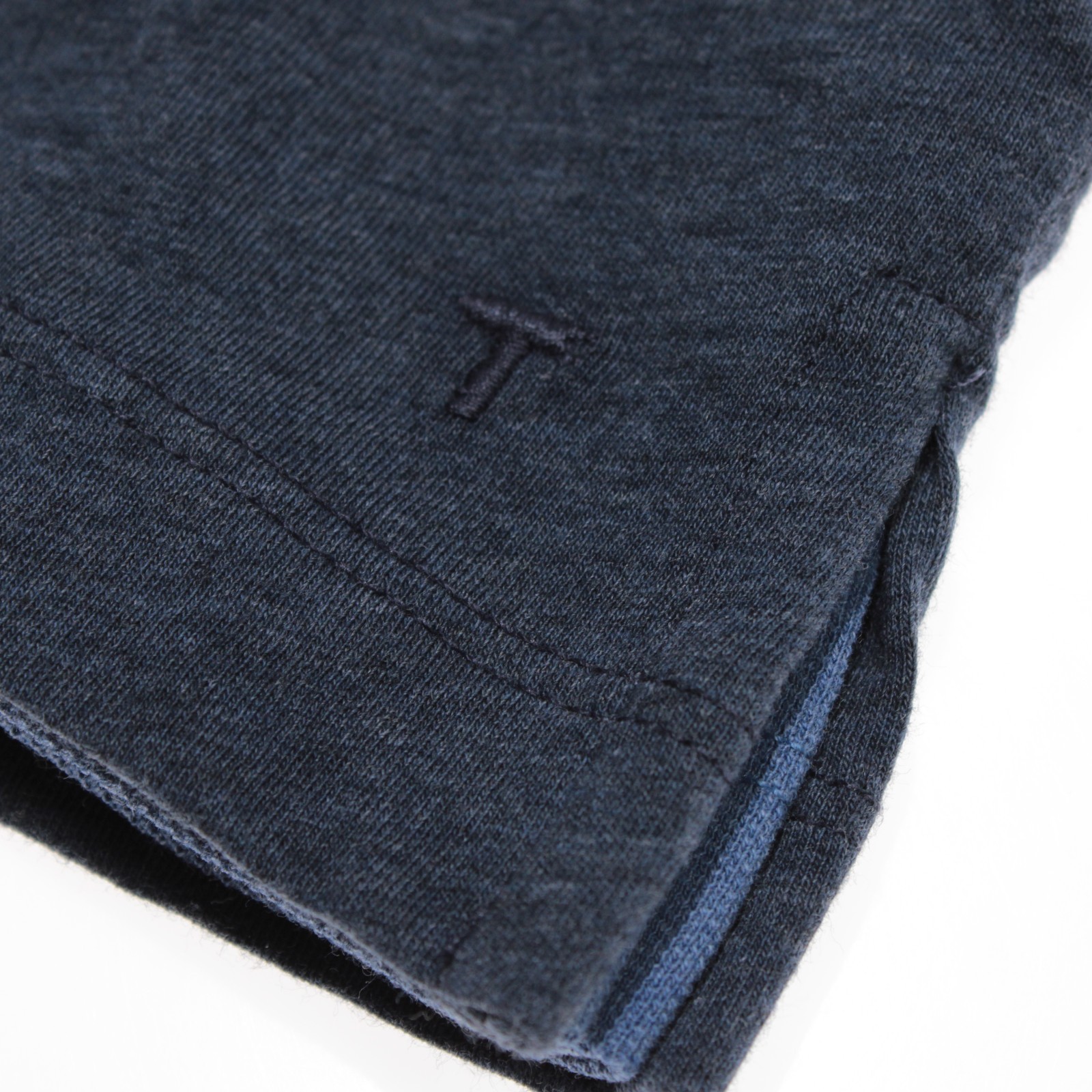 Left Coast Tee NWOT Reversible Long Sleeve Henley T-Shirt Size XL in Blue Cotton