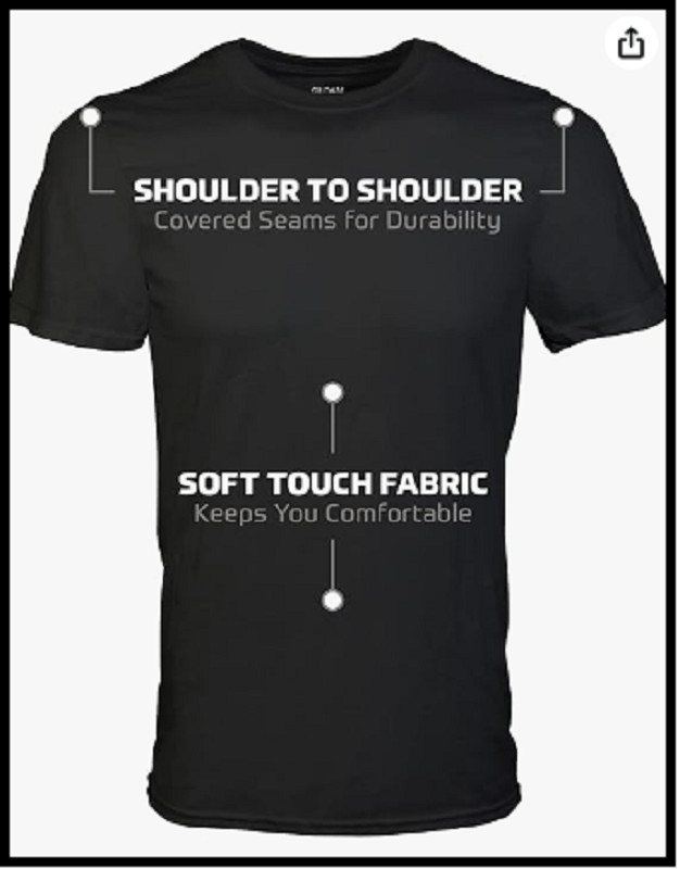 Gildan Men’s Crew T-Shirts Multipack Style G1100 Assorted Black 5-Pack, X-Large