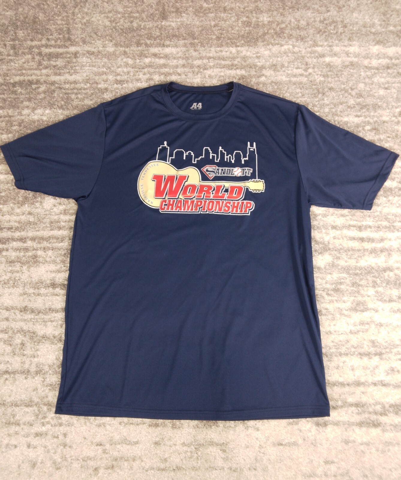 A4 Sandlott World Championship Baseball T Shirt Blue Men’s No Size Tag