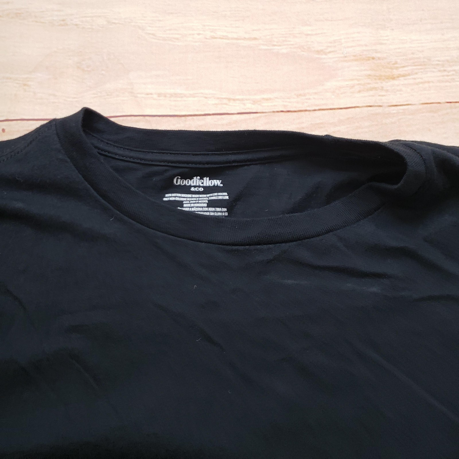 Goodfellow & Co Shirt Mens M Black Basic Cotton Crew Neck Tagless Tee Adult
