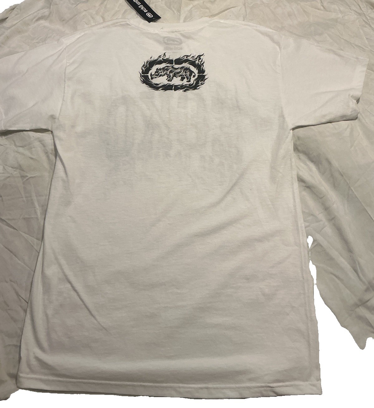 Ecko Unltd. Men’s M White Graphic Logo Crew Neck Short Sleeve Cotton Knit Tee