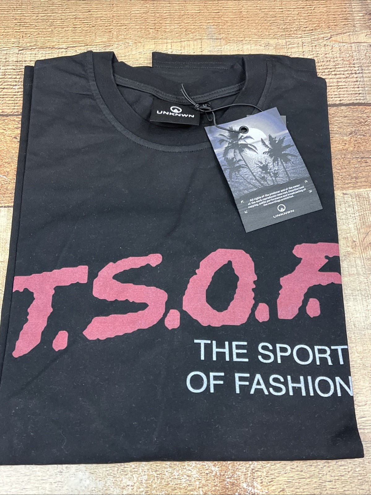 Unknwn T-Shirt Black Short Sleeve Size Large T.S.O.F.