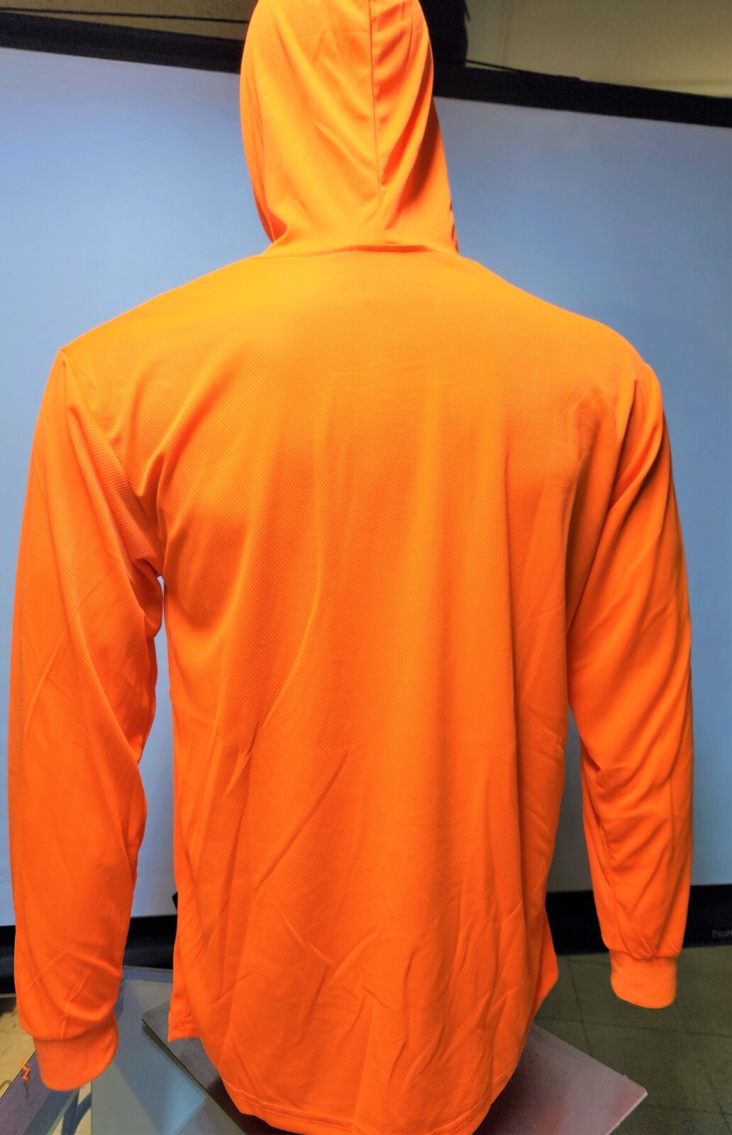 Hi Visibility Long Sleeve Safety Hoodie Shirt , Quick Dry Polyester Birdeye mesh