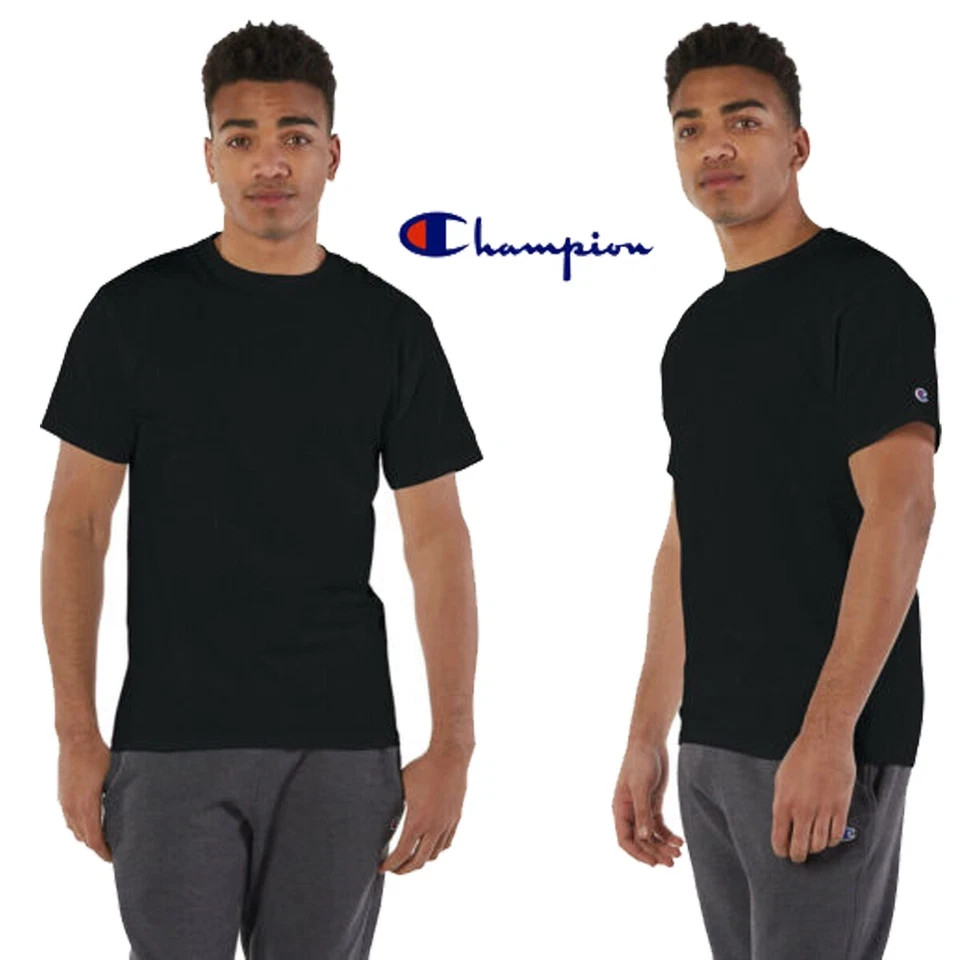 Champion Mens Crew Neck T Shirt Short Sleeve T-Shirt Large