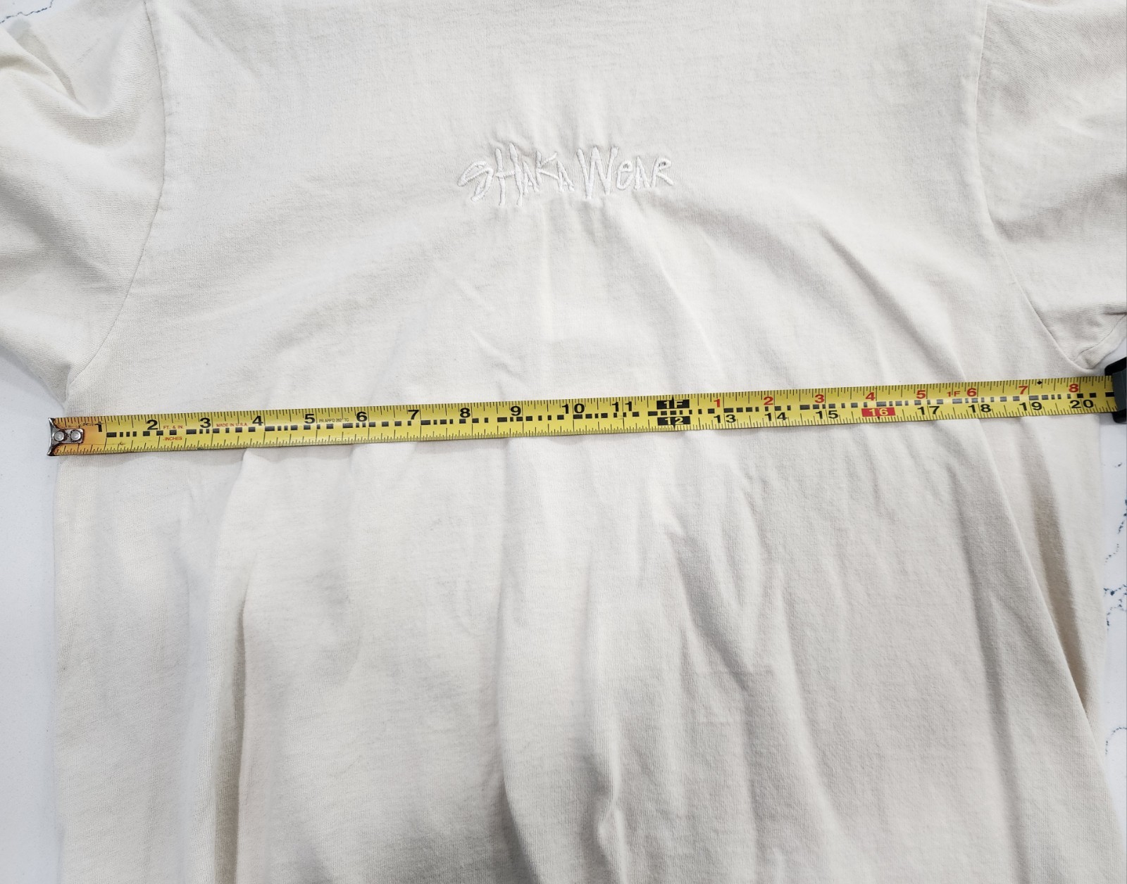 Shaka Wear Adult Heavyweight T Shirt CREAM T-Shirt – M Medium Cotton
