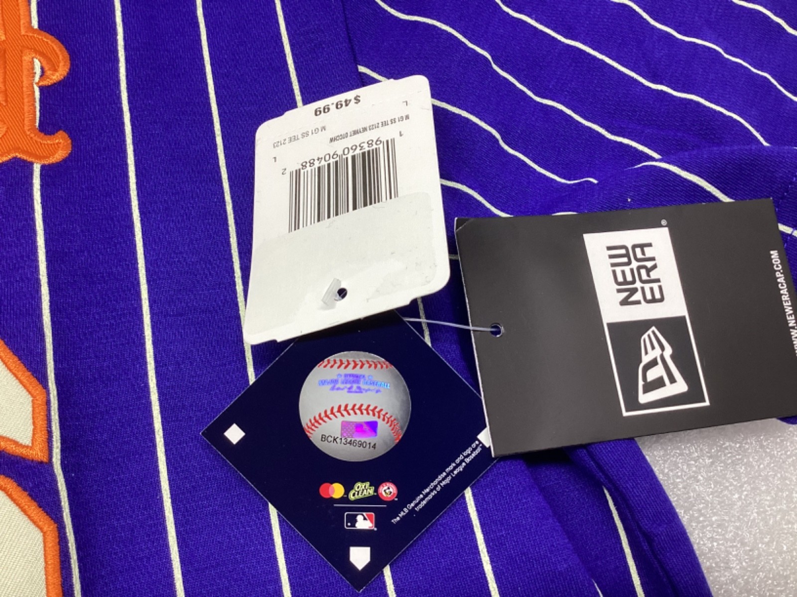 NEW Mets GENUINE MERCHANDISE Baseball Fan MLB Tee Shirt NEW ERA Size L MSRP $49