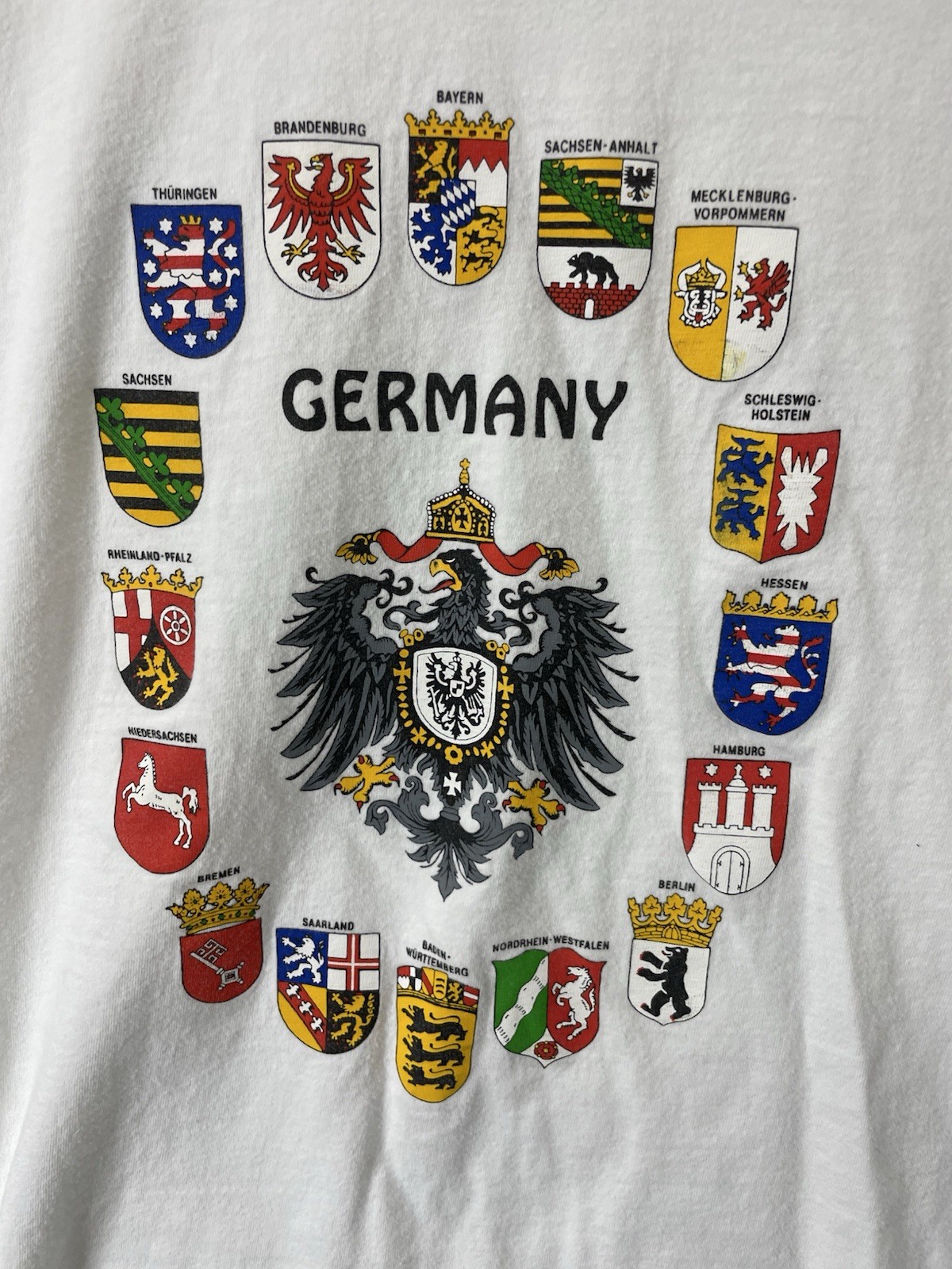 🔥 Vintage • Germany Nurnberg White T Shirt • Jerzees Tag Men’s Size XL