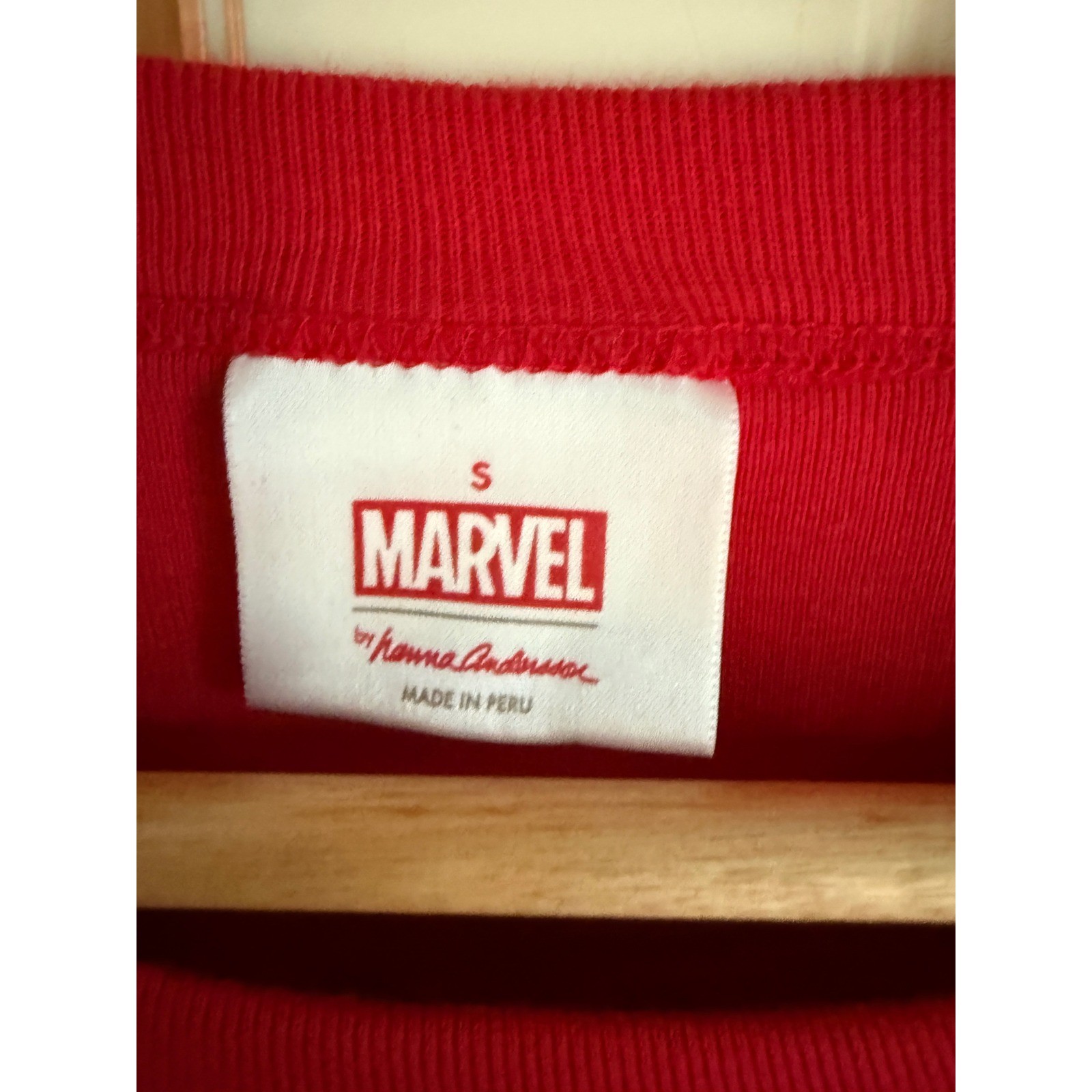 Hanna Andersson Marvel Spider-Man Graphic Pajama Top Tee Blue Striped Sleeves S