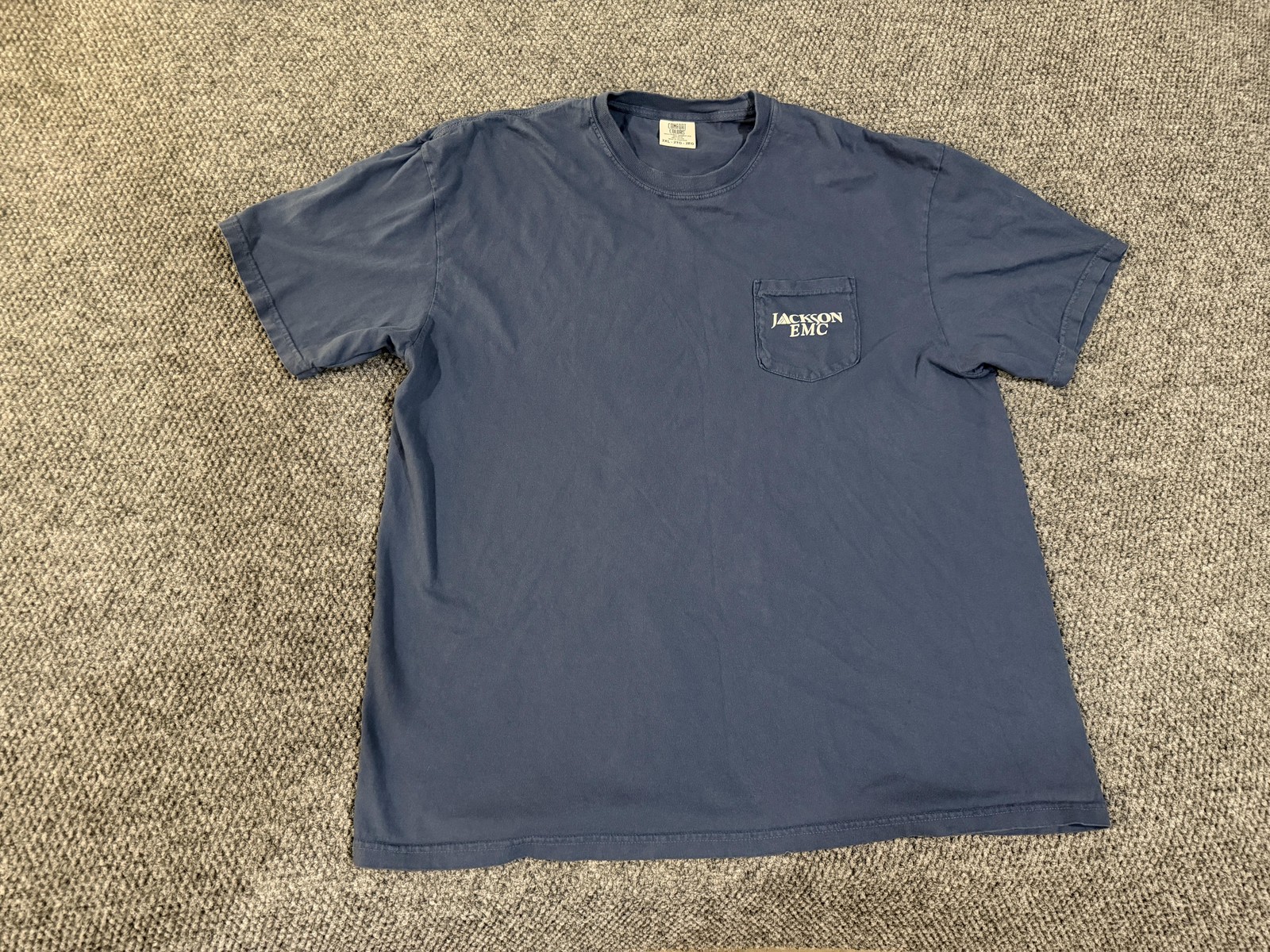 Comfort Colors Shirt Mens 2XL Blue Jackson EMC Sporting Clay Graphic Tee T-Shirt