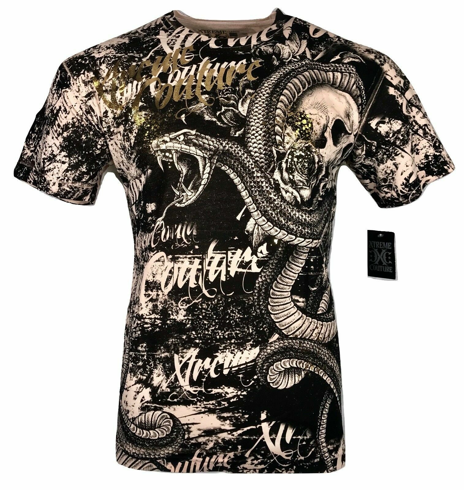Xtreme Couture By Affliction Men’s T-Shirt BLACKTOOTH Skull Biker MMA XS-5X