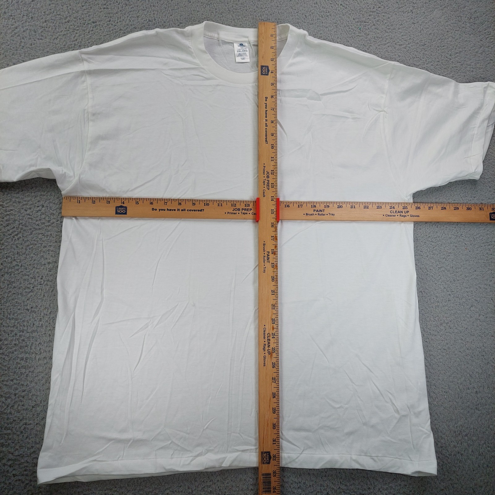 Vintage JC Penney Stafford Blank Plain White T Shirt Mens Size 2XL Single Stitch