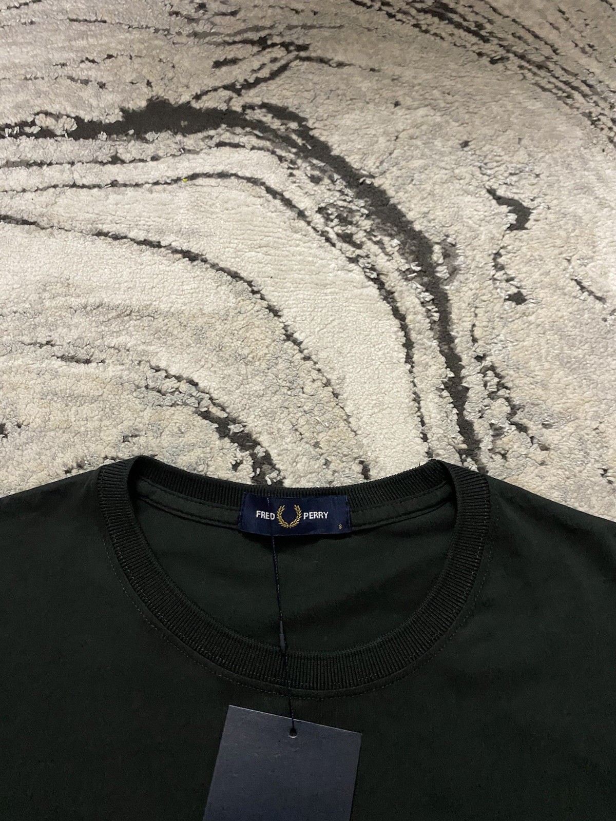 Fred Perry Crew Neck T-shirt Night Green Ocean BNWT Size Small Men’s 213717