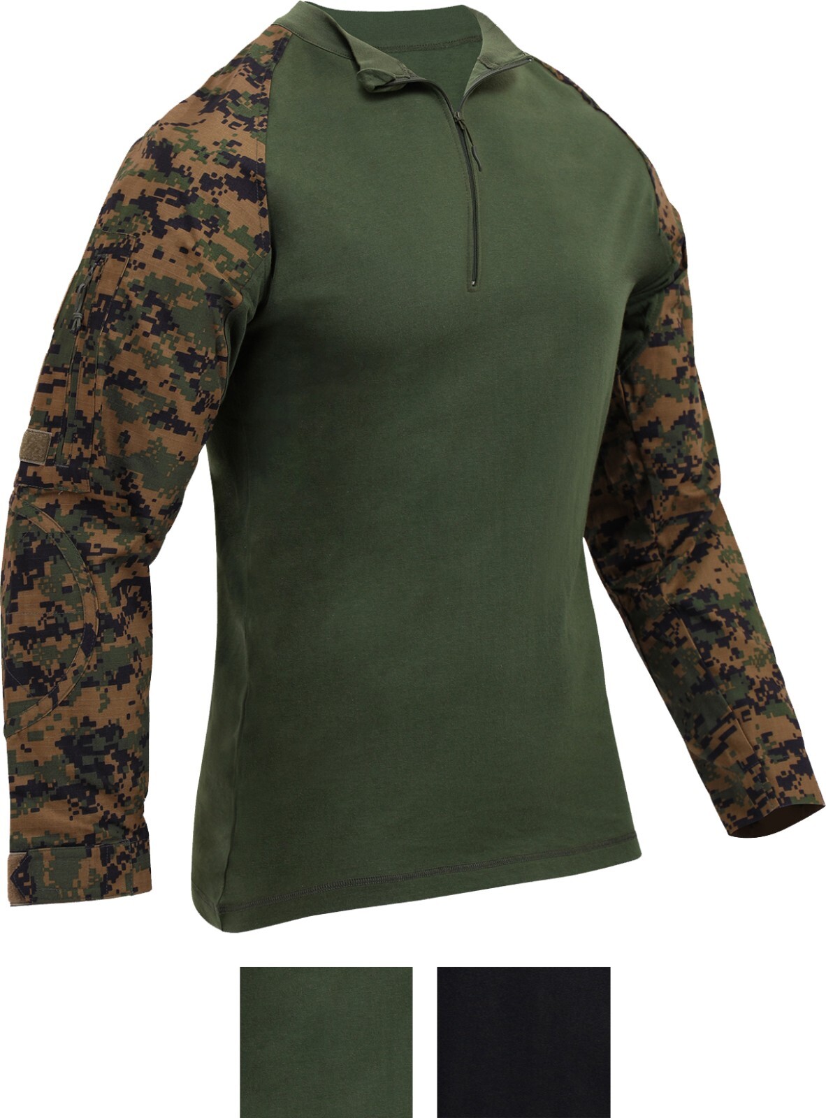 Men’s Tactical Quarter Zip Airsoft Combat Shirt 1/4 Zip Active Paintball Shirt