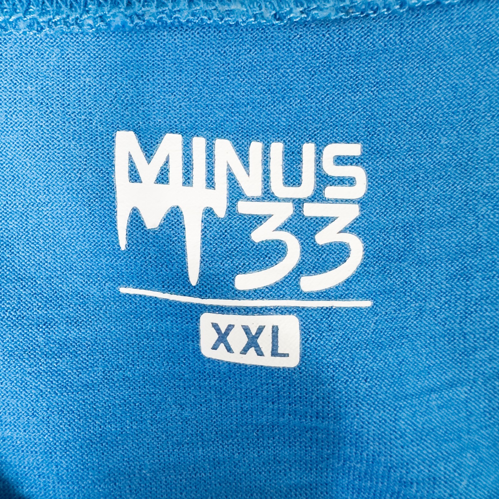 Minus33 Superfine Merino Wool Crew Neck T Shirt Mens XXL Blue Baselayer Hiking