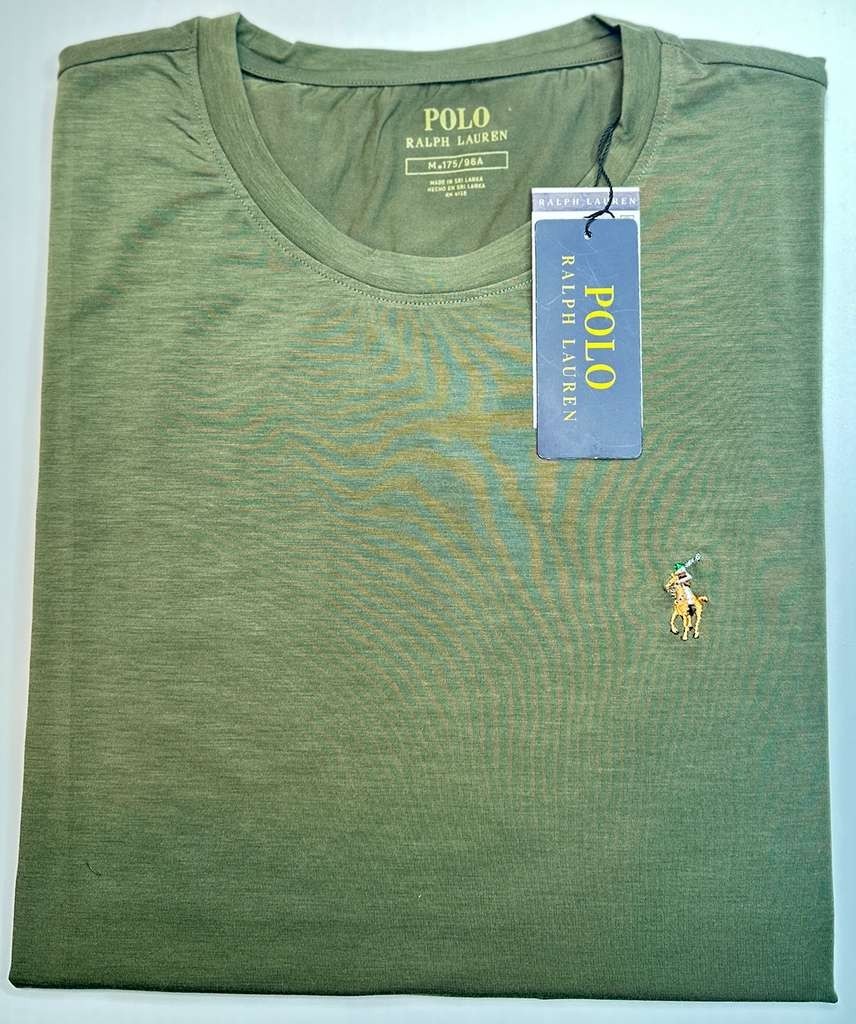NWT Polo Ralph Lauren Men Crew Neck Olive Green T Shirt Free Shipping