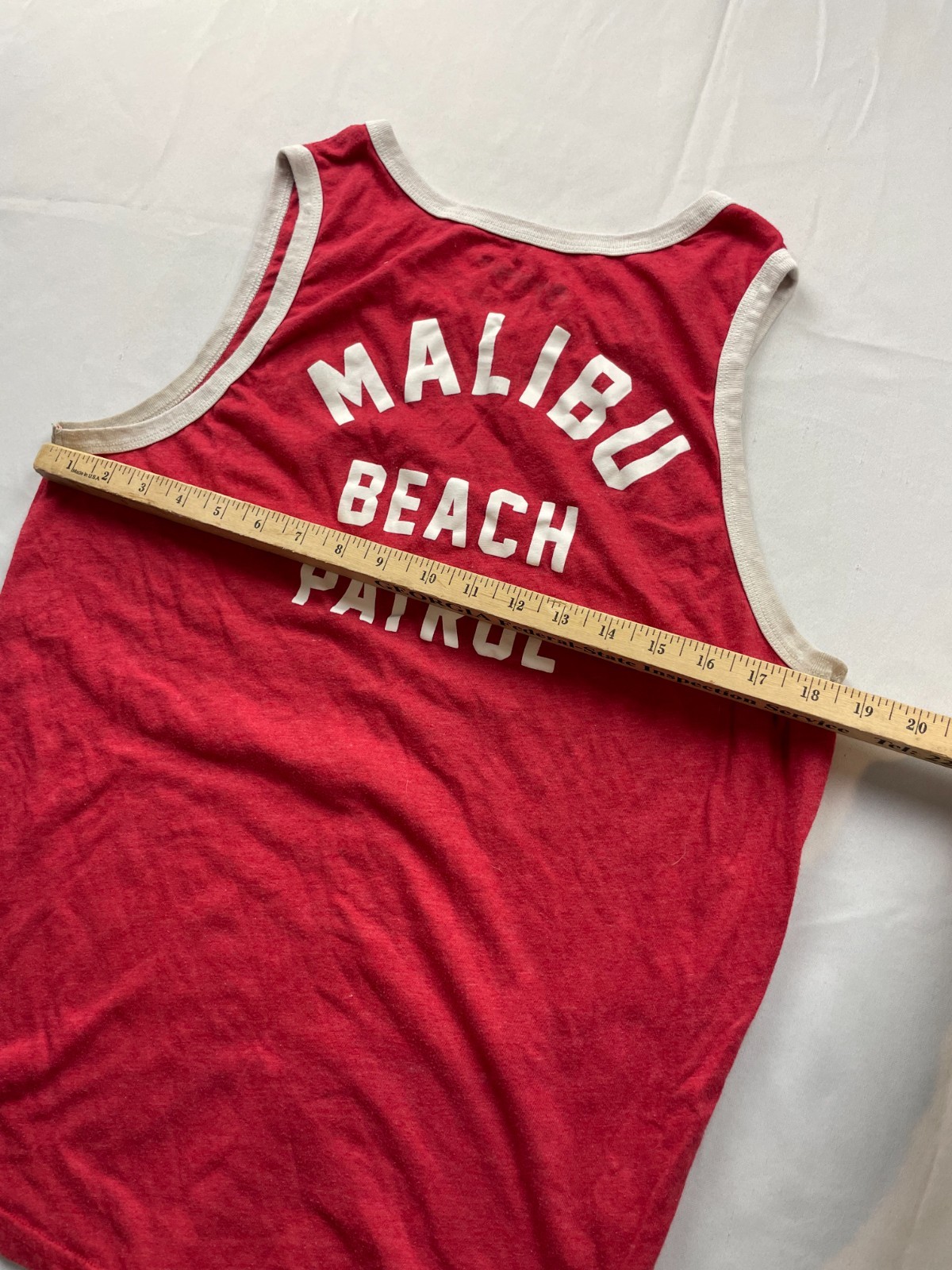 Baywatch Tank Top Womens Red Malibu Beach Patrol Sleeveless Summer Scoop Neck