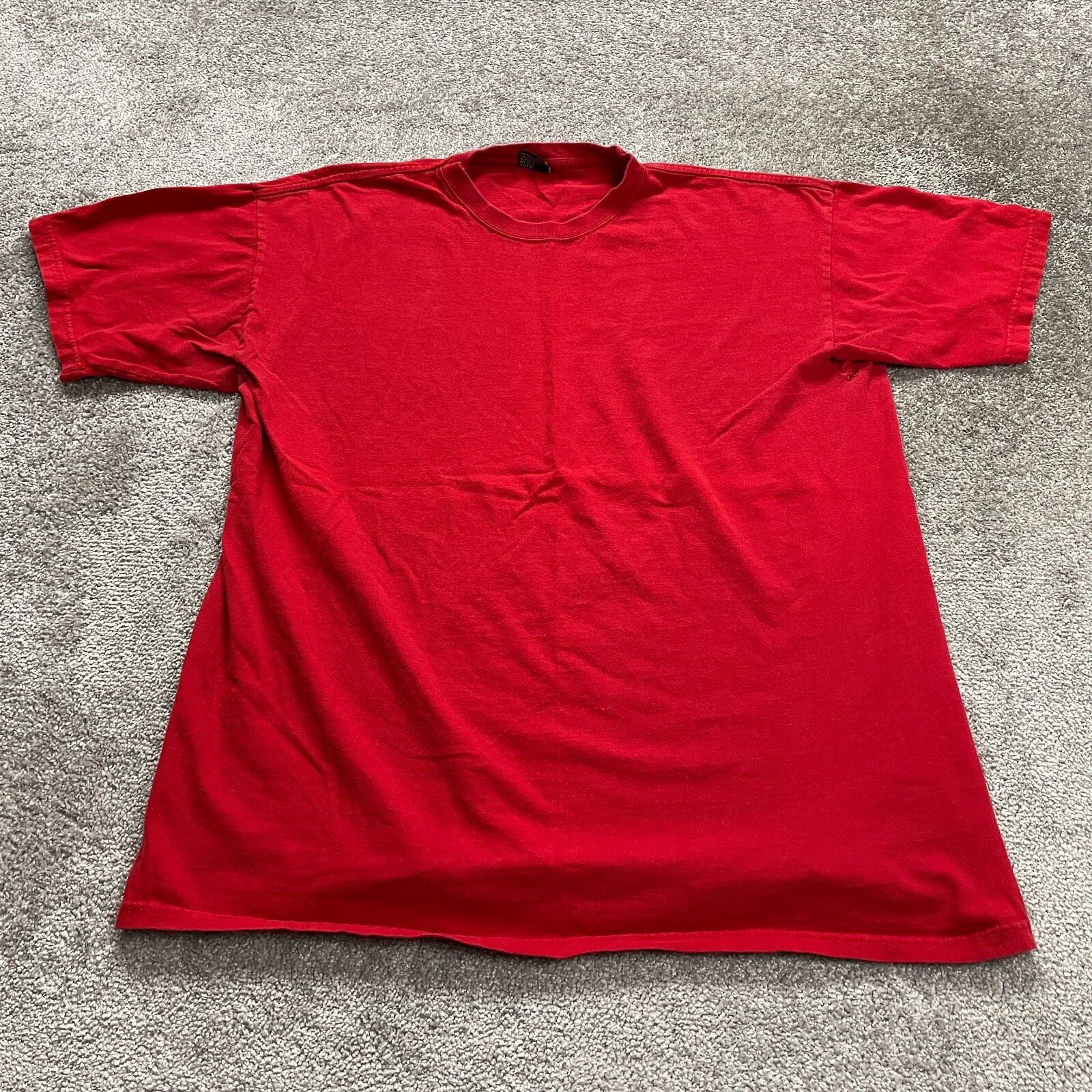 Gemrock Basic Tee T-Shirt Mens 3XL Red Crew Neck Short Sleeve Cotton Casual Top