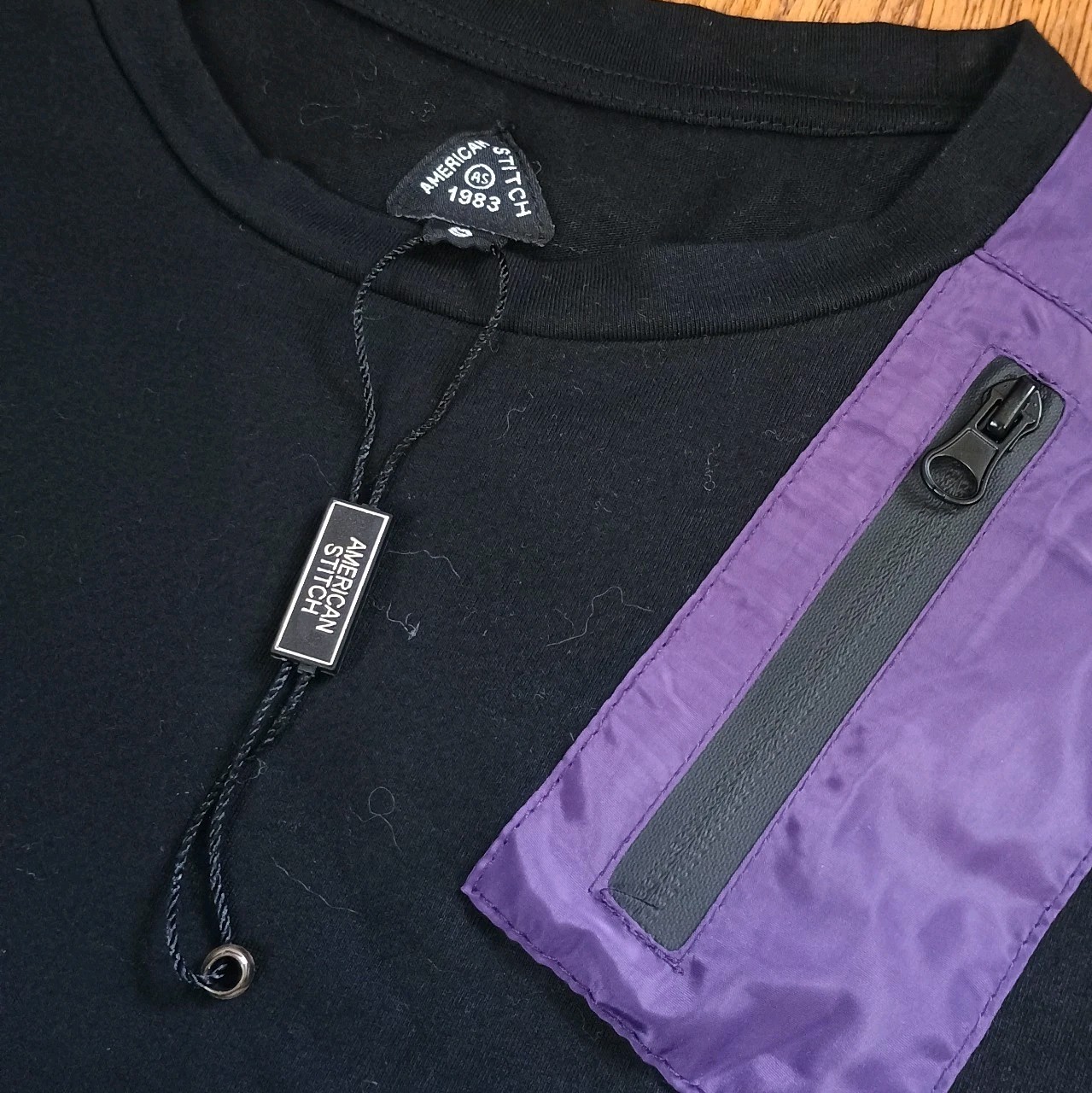 Black & Purple – American Stitch – Small Shoulder/Chest Pocket – Color Block