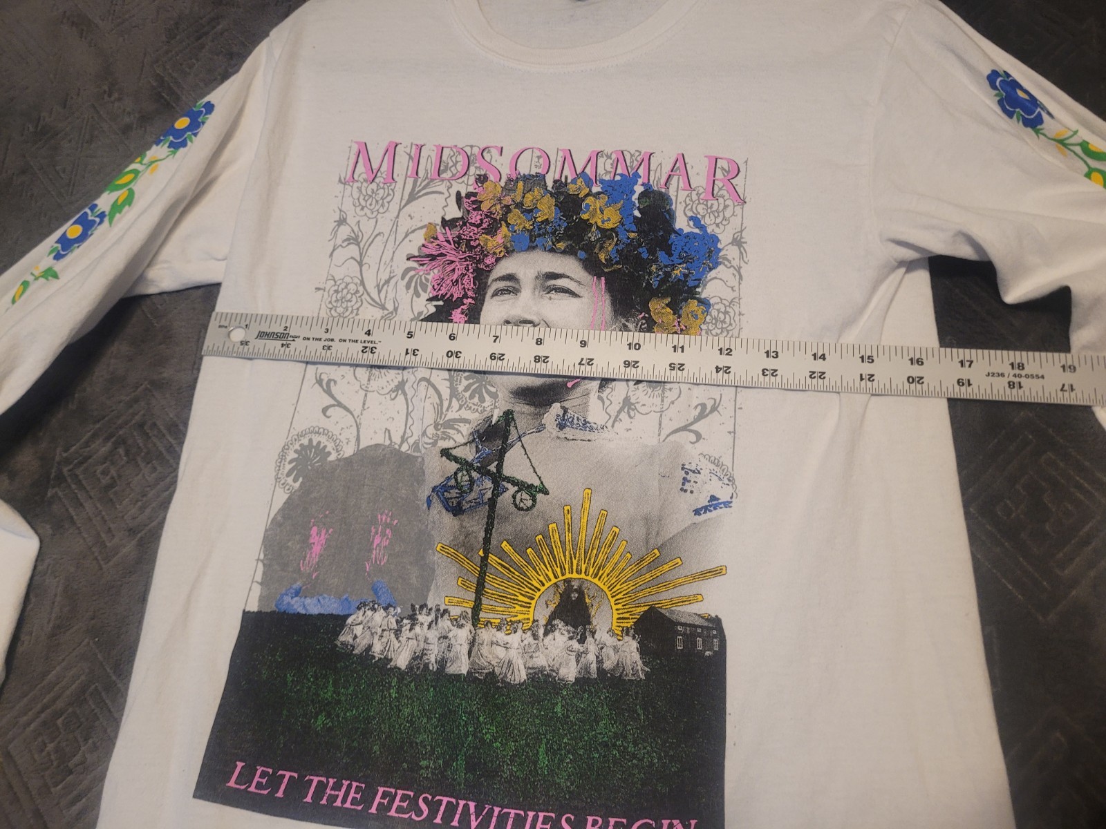 Graveyard Goods Midsommar White Tee Size S/M T-shirt LS Rare Movie Promo Lmtd