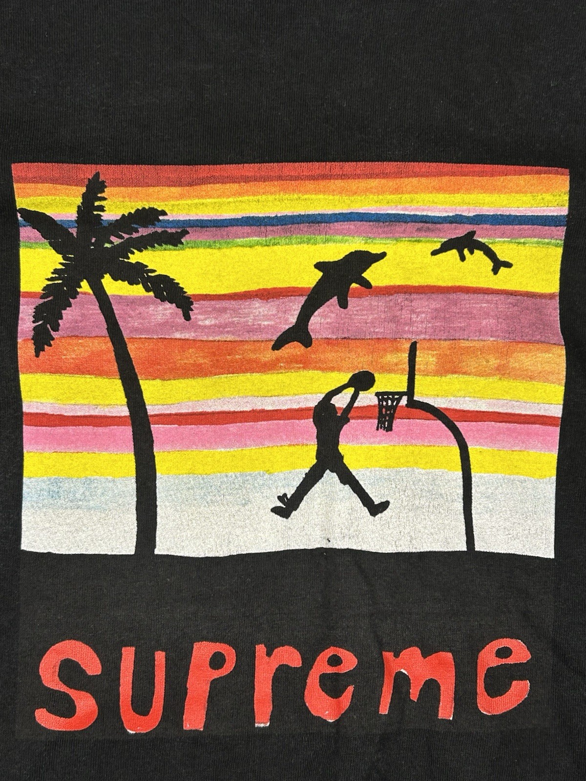 Supreme Dunk Tee Black Size Large SS21 Brand New Authentic Never Worn