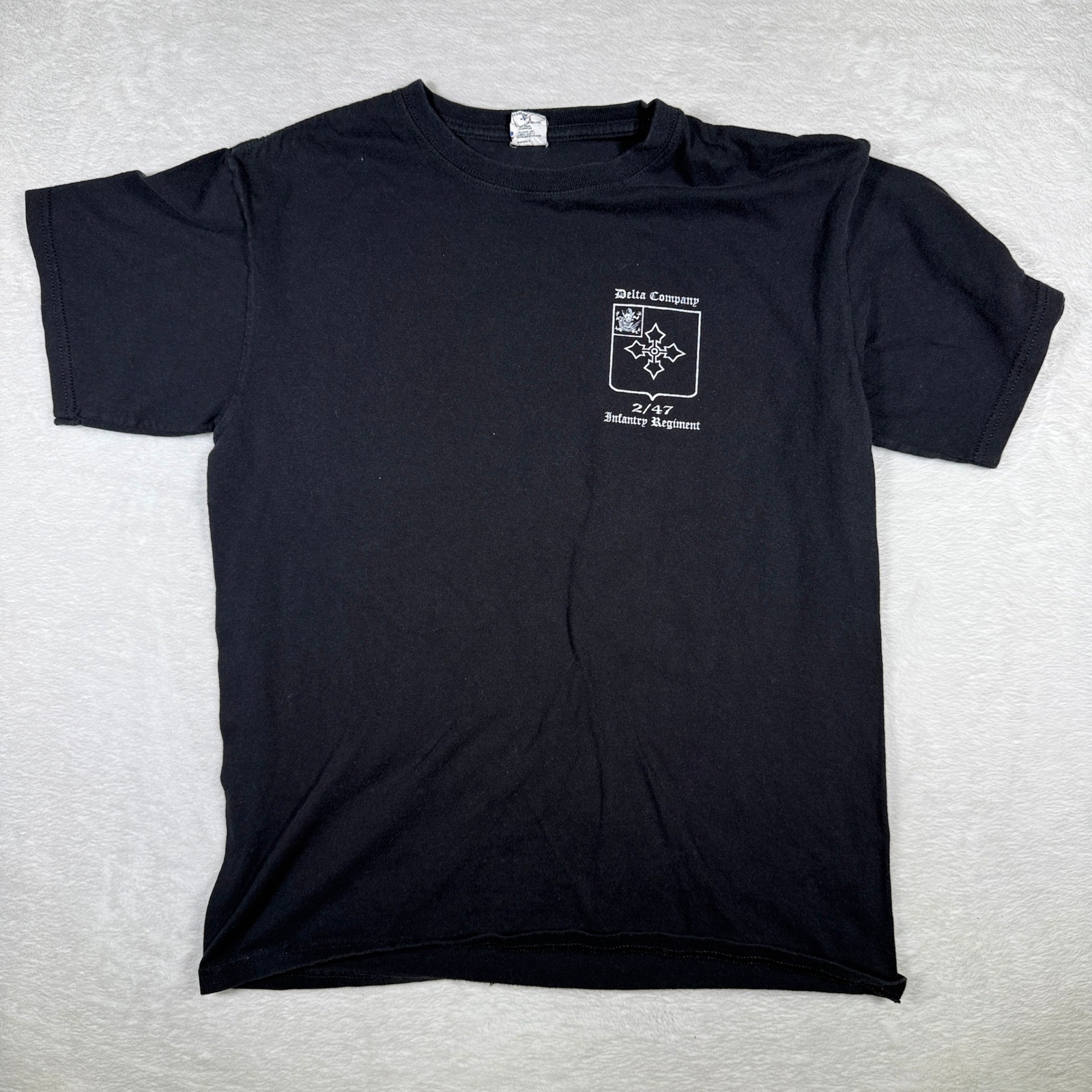Delta Company 2/47 Infantry Regiment Ft Benning Reapers Graphic Tee Black M
