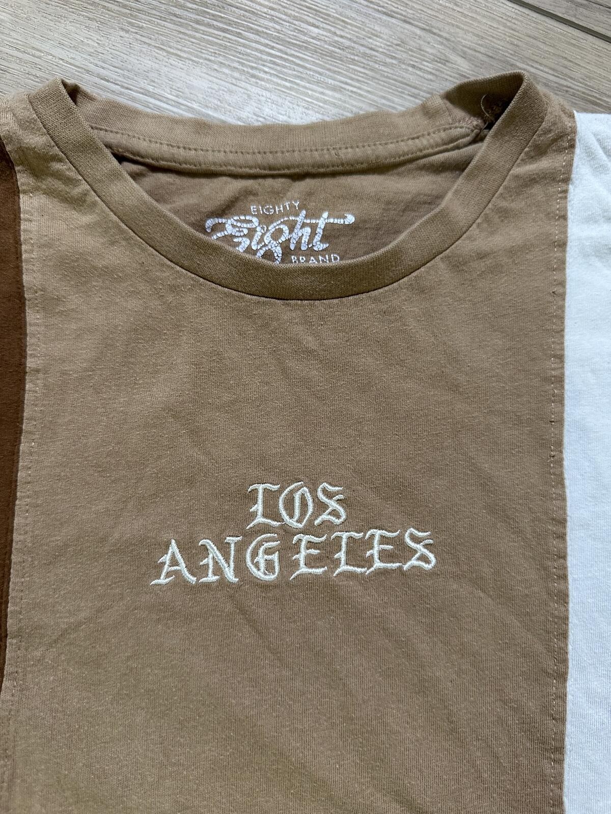 Eighty Eight Los Angeles Colorblock Graphic T-Shirt Size Small