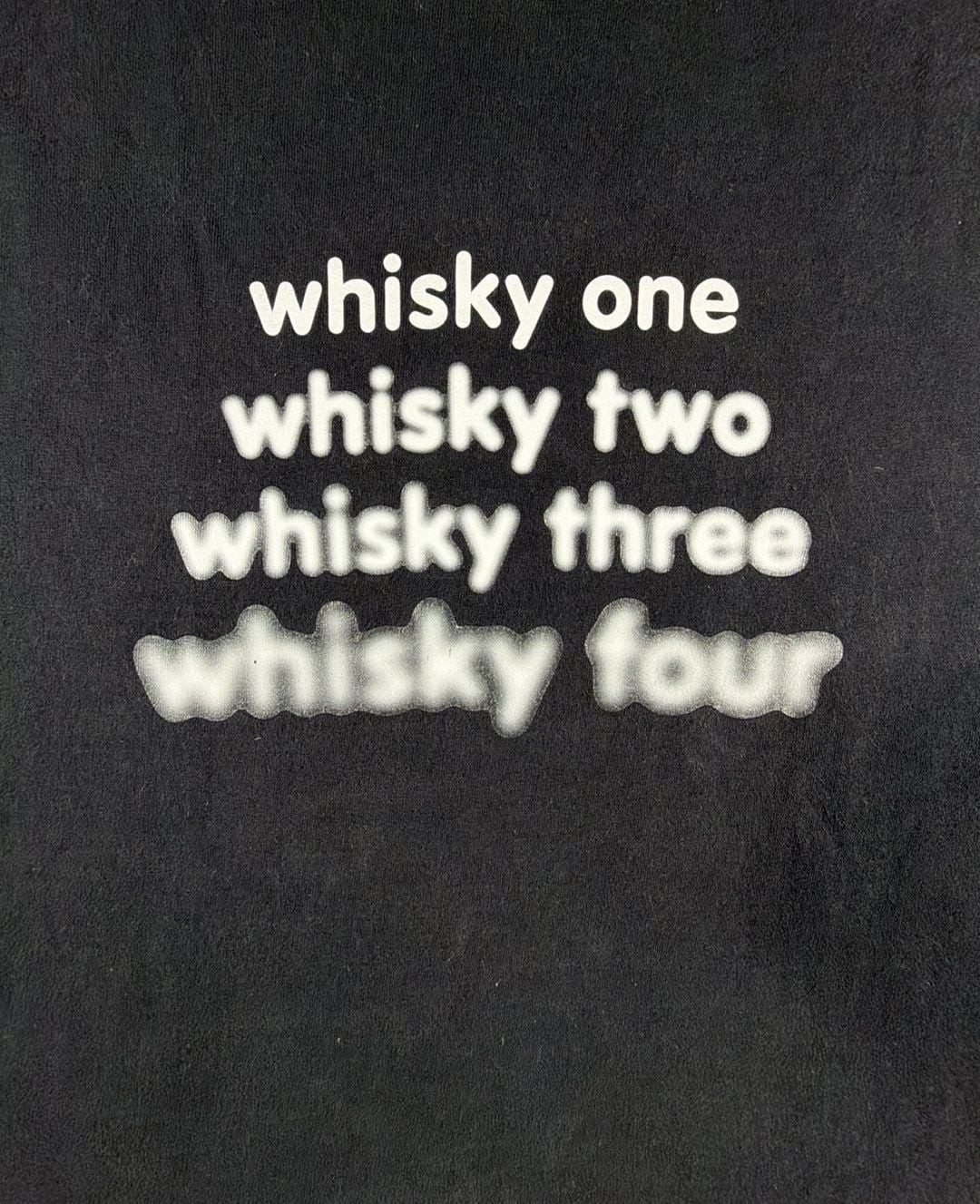 Vintage Y2K One Whiskey Two Whiskey Humor T-Shirt Rare size L color black