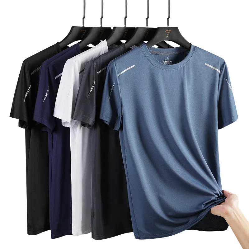 Men’s Running Quick Drying T-shirts Breathable Hiking Fishing Tees.