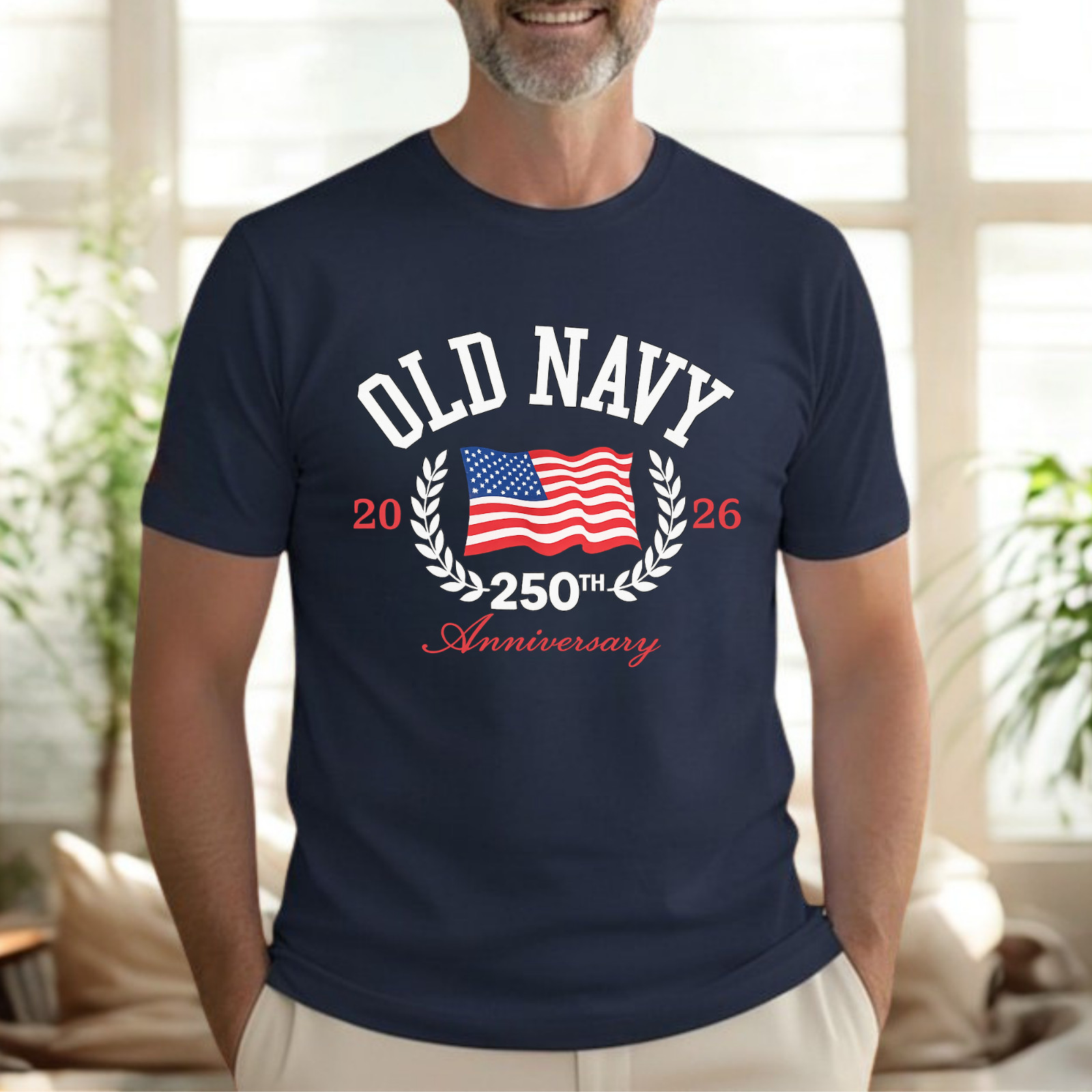 Unisex OLD NAVY USA 250th anniversary shirt, US Flag 250 Years Patriotic Tee