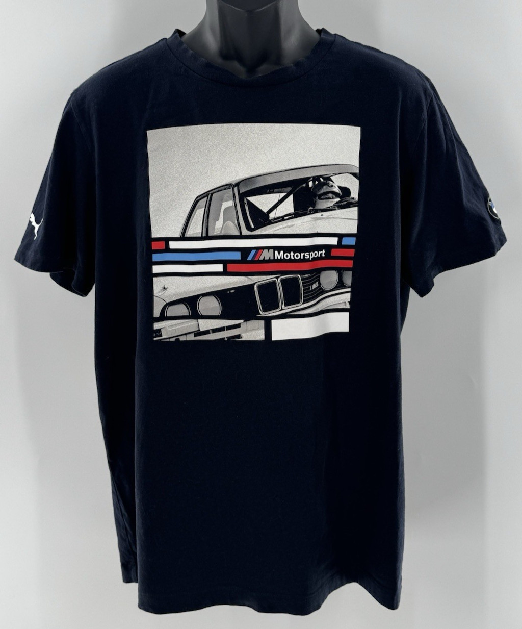 Puma BMW Motorsport Iconic M3 Graphic Tee ⚫️⚪️🔴🔵 Size Large 💯Authentic