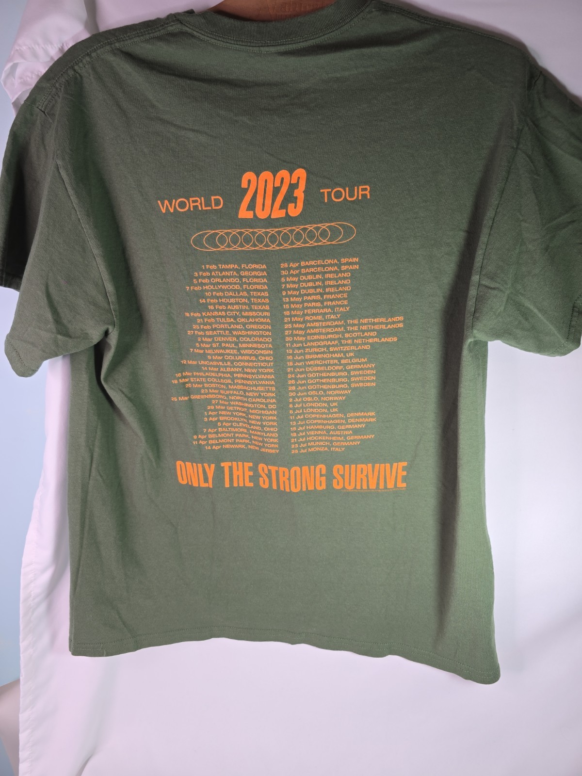 Bruce Springsteen & The E Street Band Tour 2023 Concert Car Green T-Shirt SZ L