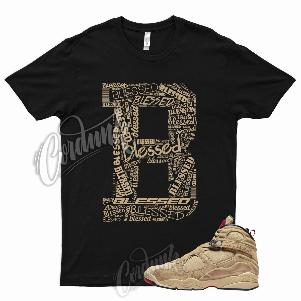 BLESSED Shirt for J1 8 Rui Twine Gym Red Black Sesame Khaki 1 Tan Hachimura