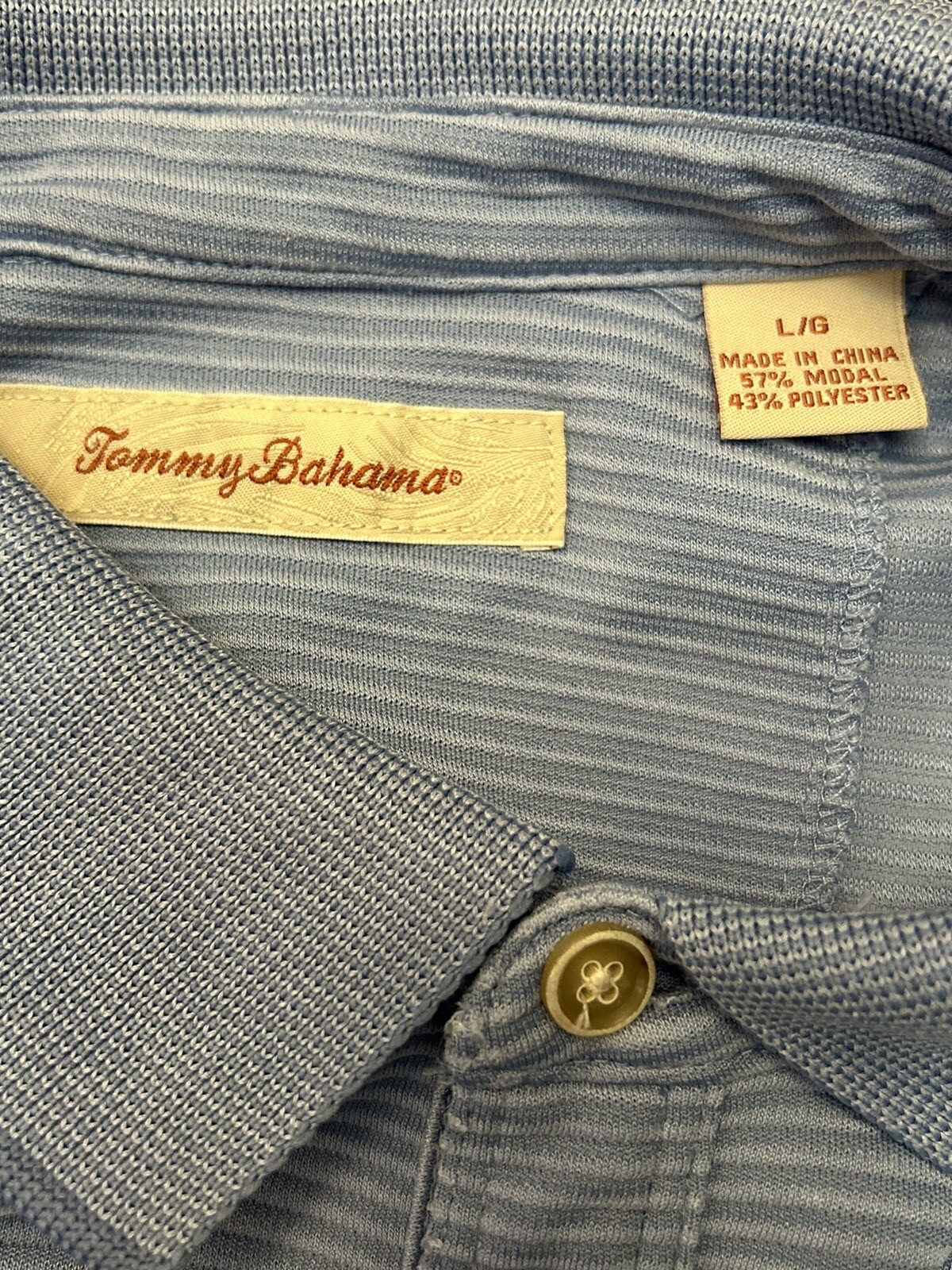 Tommy Bahama Men’s Polo Shirt Size L, Blue, Short Sleeve