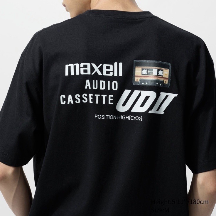NWT UNIQLO The Brands Nostalgia Maxell Cassette Tape T-Shirt US Size XL