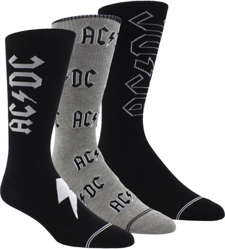 AC/DC – Perri’s – AC/DC – Volume – Crew Socks (3 Pack) [New ] Socks, 3 Pack