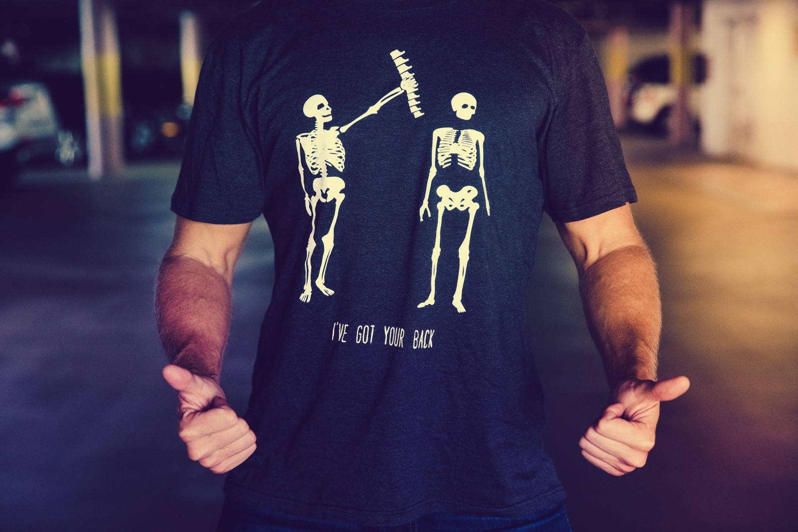 Mens Got Your Back Funny Halloween Skeleton Best Friend T shirt