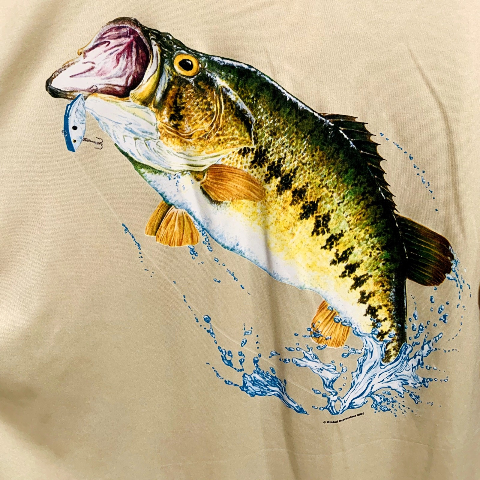 Fish Graphics Long Sleeve Pullover Shirt C2 Sport L American Fisherman