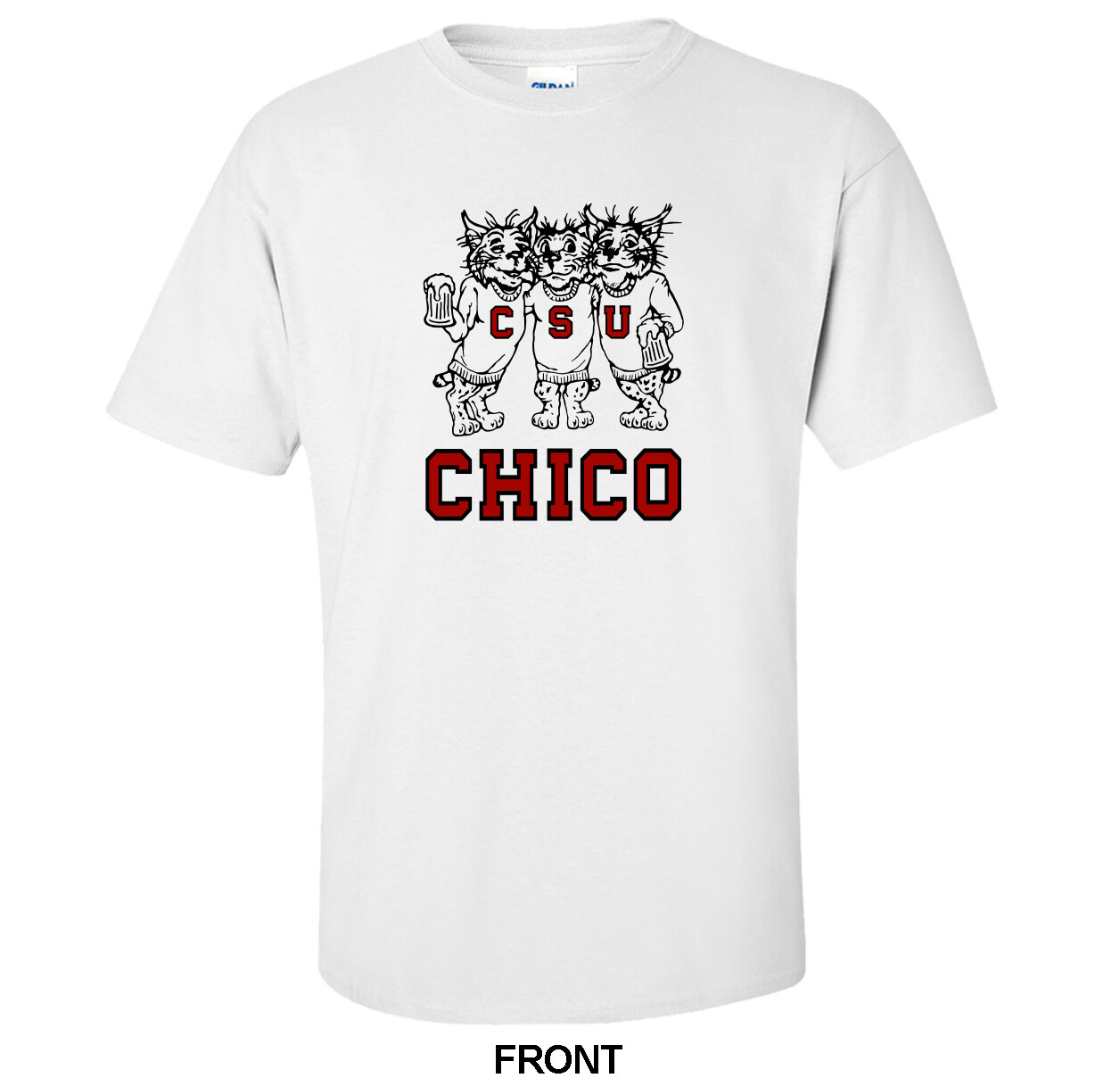 Vintage Chico State Drinking Wildcats Logo 1980’s T-Shirt