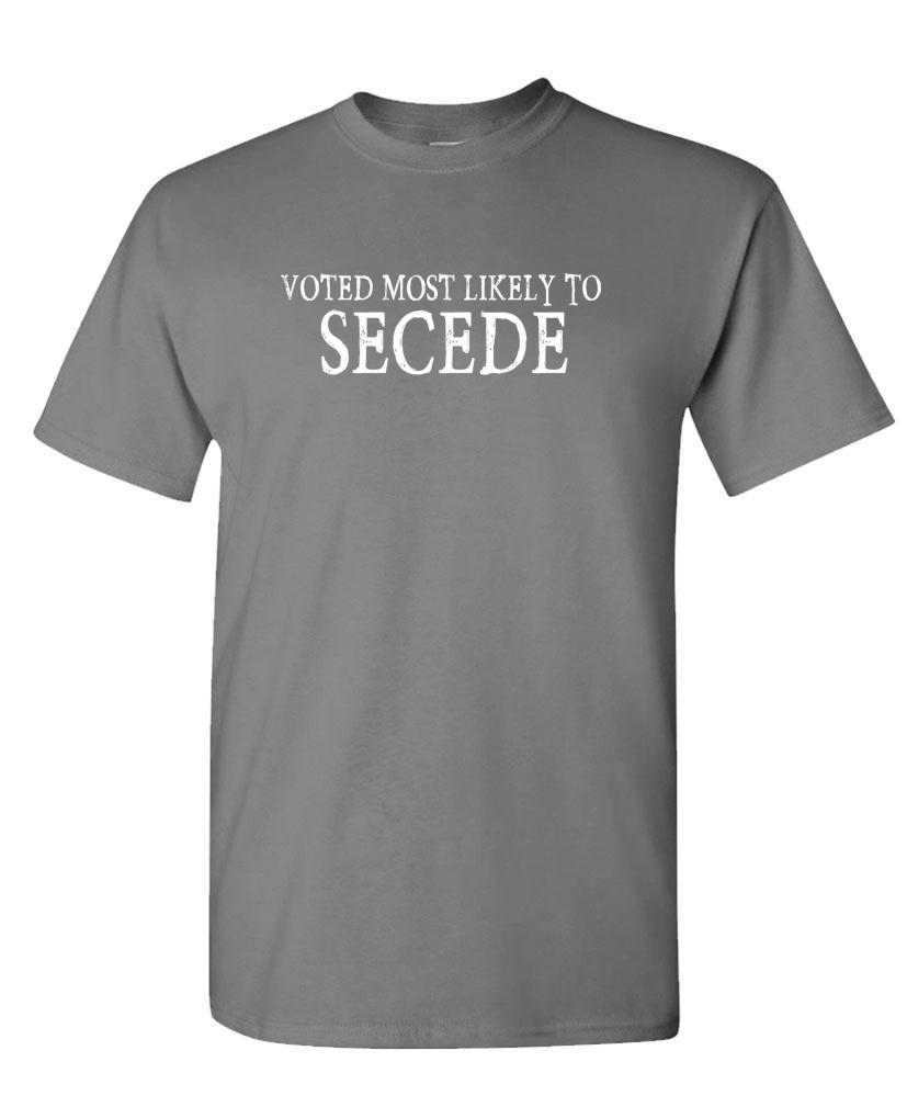 Voted Most Likely To Secede – Second Amendment – Unisex Cotton T-Shirt Tee Shirt