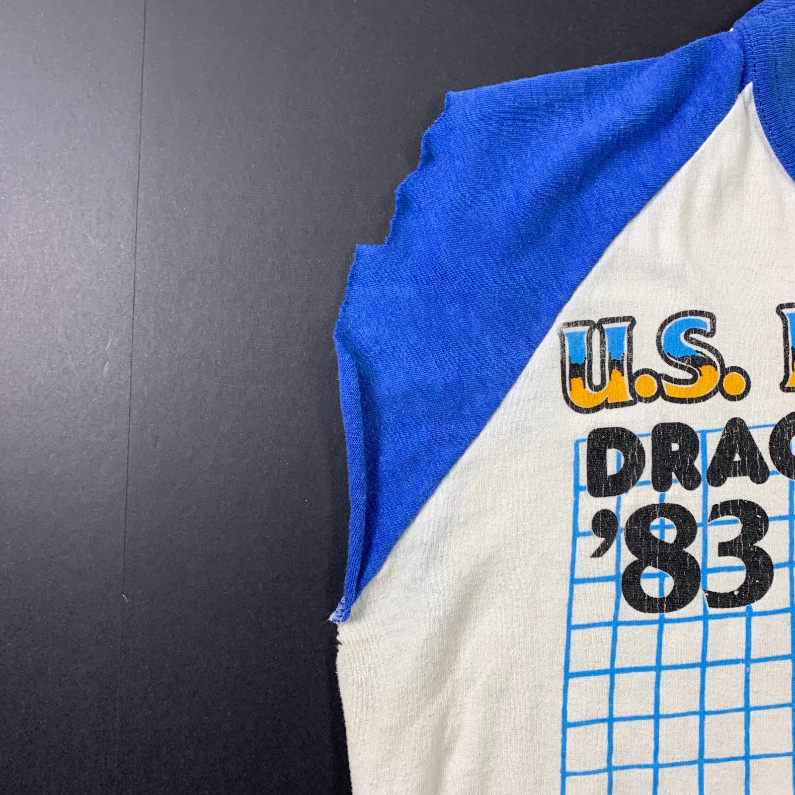 Vintage 1983 NHRA U.S. National Drags Racing T-Shirt Cut Off Tee Indianapolis S