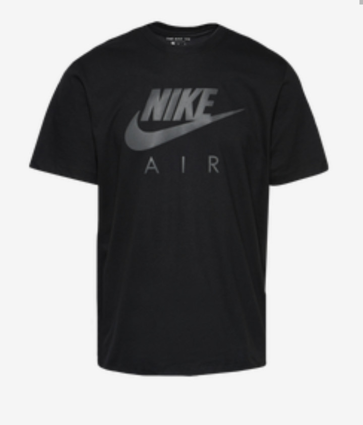 AUTHENTIC NIKE AIR REFLECTIVE BLACK/BLACK T-SHIRT 749528-019