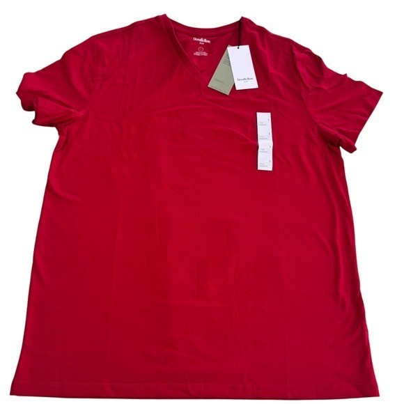 New – Large Goodfellow & Co Every Day Wear Tee Shirt Men’s V-Kneck – Red