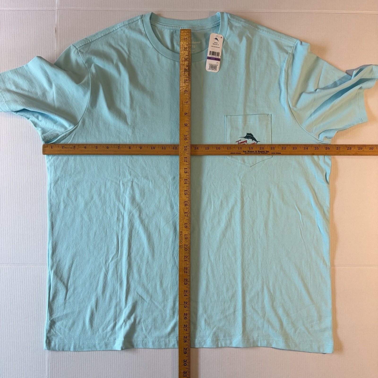 Tommy Bahama Wheel Deal Tee NWT XXL Golf Cart Sea Sprite Blue Pocket