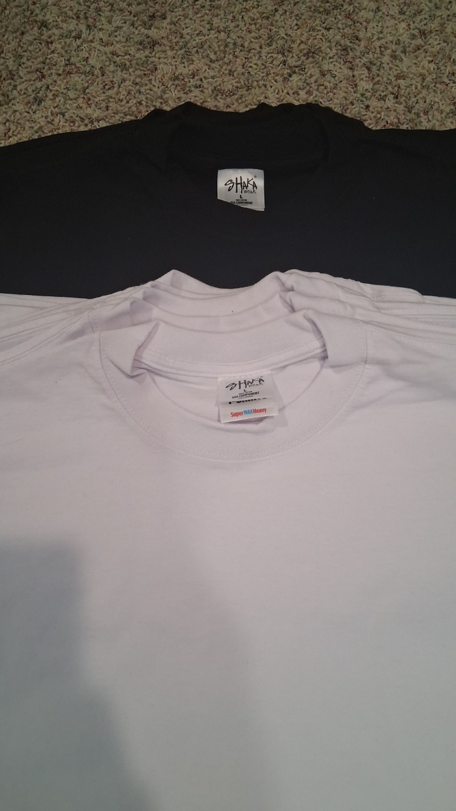 Shaka Wear Max Heavyweight 7.5oz Tee Black Size L Pack of Five