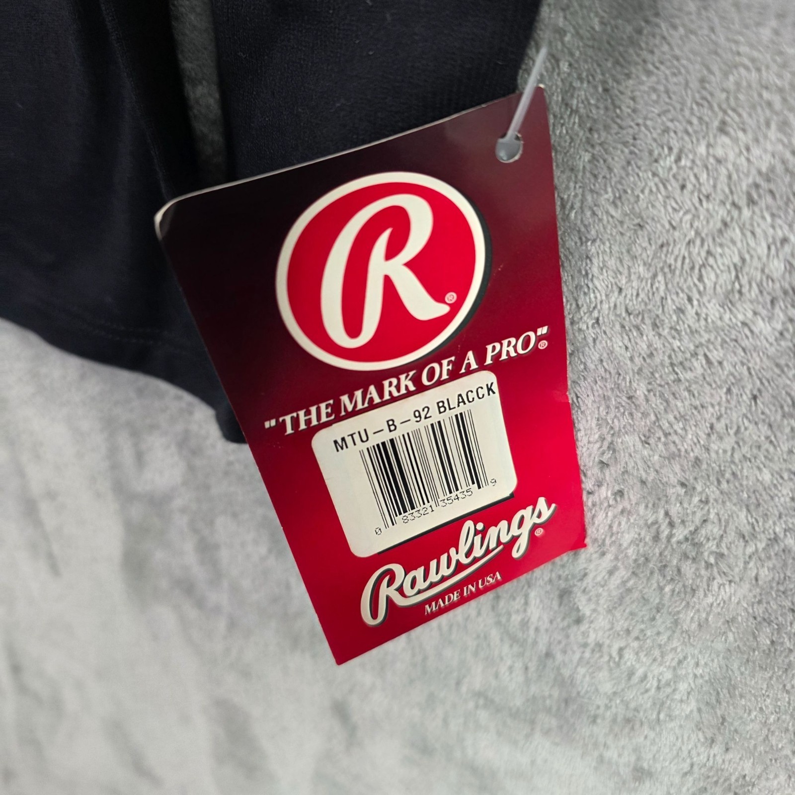 Mens Vintage 90s Rawlings Black Long Sleeve Shirt Crew Neck 100% Cotton Size 2XL