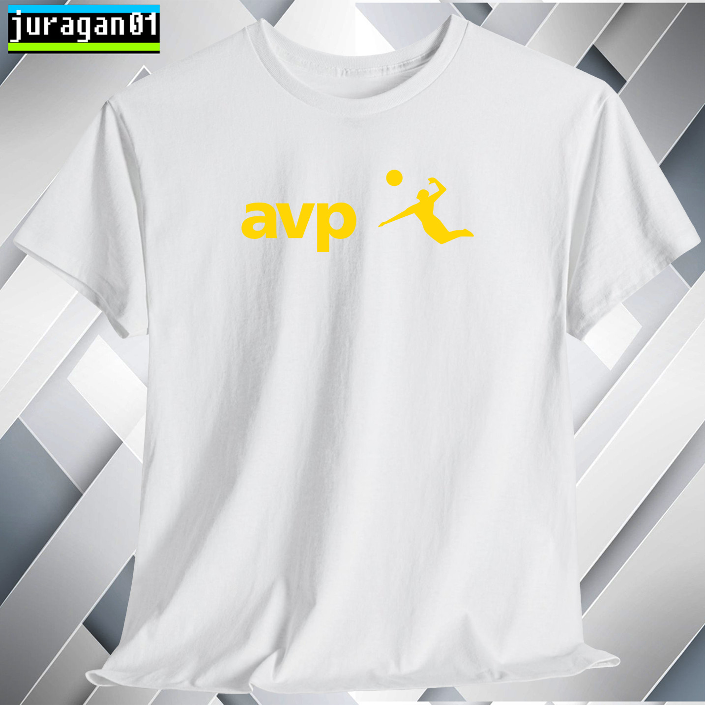 AVP Beach Volleyball Shirt Black Navy White Grey Red Orange Choco Size S to 5XL
