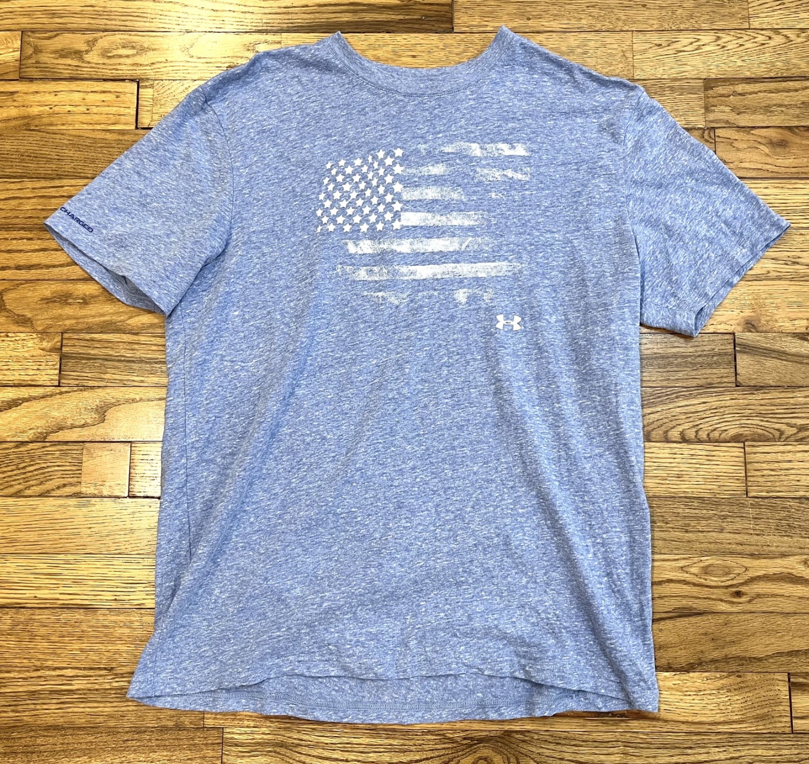 Under Armour Men’s UA Freedom Flag Printed T-Shirt Short Sleeve Blue Large L